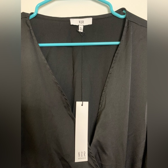 NSR Black Satin Midi Dress - Picture 6 of 8